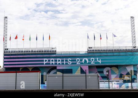 Paris, France. 18 juillet 2024. Illustration avant les Jeux Olympiques Paris 2024 le 18 juillet 2024 à Paris, France - photo Julien Biehler/DPPI Media/Panoramic Credit : DPPI Media/Alamy Live News Banque D'Images