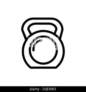 Conception d'icône de kettlebell par Ayaan simple plat de vecteur symbole contour de collection logo Illustration de Vecteur