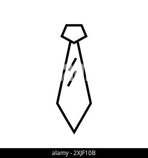 icône de cravate simple symbole vectoriel plat contour collection logo Illustration de Vecteur