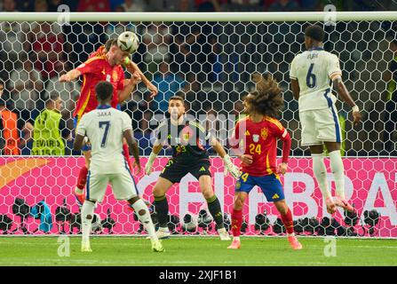 Unai Simon, ESP 23 dans le dernier match ESPAGNE - ANGLETERRE 2-1 des Championnats d'Europe de l'UEFA 2024 le 14 juillet 2024 à Berlin, Allemagne. Photographe : Peter Schatz Banque D'Images