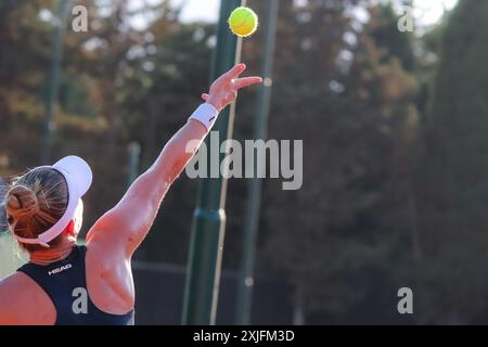 Palerme, Italie. 17 juillet 2024. Jil Teichmann lors du match de la WTA contre Diane Parry au Palermo Ladies Open 2024. (Crédit image : © Antonio Melita/Pacific Press via ZUMA Press Wire) USAGE ÉDITORIAL SEULEMENT! Non destiné à UN USAGE commercial ! Banque D'Images