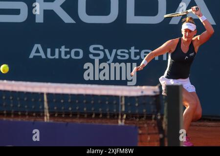 Palerme, Italie. 17 juillet 2024. Jil Teichmann lors du match de la WTA contre Diane Parry au Palermo Ladies Open 2024. (Crédit image : © Antonio Melita/Pacific Press via ZUMA Press Wire) USAGE ÉDITORIAL SEULEMENT! Non destiné à UN USAGE commercial ! Banque D'Images