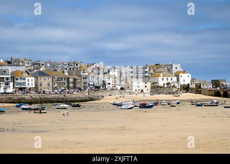 The Harbour Beach St Ives Cornwall Royaume-Uni Banque D'Images