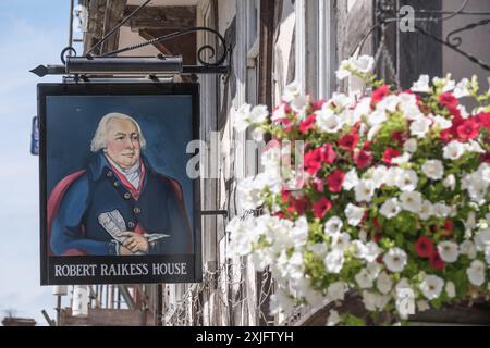 Robert Raikes House Pub dans le centre-ville de Gloucester sur southgate Street. Banque D'Images