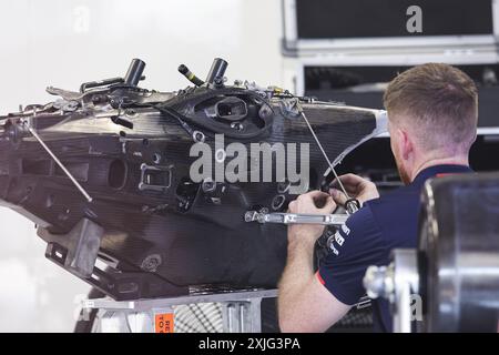 Williams Racing FW46, boîte de vitesses mécanique détaillée, boite de vitesse lors du Grand Prix de Hongrie de formule 1 2024, 13e manche du Championnat du monde de formule 1 2024 du 19 au 21 juillet 2024 sur le Hungaroring, à Mogyorod, Hongrie Banque D'Images