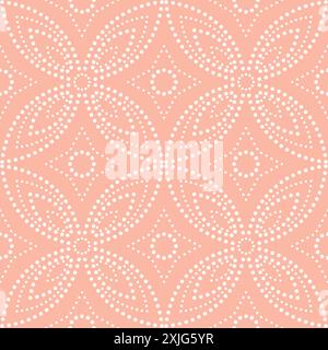 Texture élégante avec un motif répétitif. Un arrière-plan vectoriel transparent. Ornement rose et blanc Illustration de Vecteur