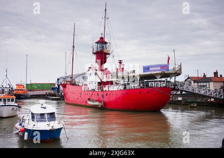 Lightship 18 amarré comme musée dans le port de Harwich Banque D'Images