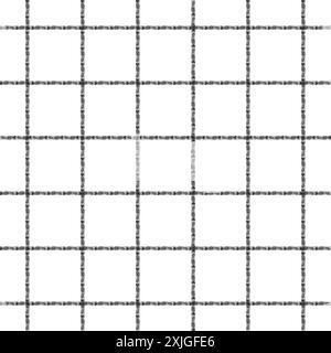 Motif à carreaux mignon dessiné à la main par vecteur. Cottagecore Doodle Plaid géométrique semi-transparent texture simple. Lignes croisées. Abstrait mignon délicat Illustration de Vecteur