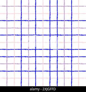 Motif à carreaux mignon dessiné à la main par vecteur. Cottagecore Doodle Plaid géométrique semi-transparent texture simple. Lignes croisées. Abstrait mignon délicat Illustration de Vecteur