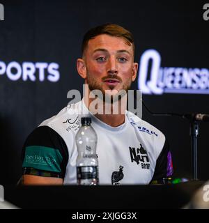 BIRMINGHAM, ROYAUME-UNI. 18 juillet 24. Brad Pauls lors de la conférence de presse finale Queensberry Magnificent 7 à Oasis suite, Crowne Plaza Birmingham NEC le jeudi 18 juillet 2024 à BIRMINGHAM, ANGLETERRE. Crédit : Taka G Wu/Alamy Live News Banque D'Images