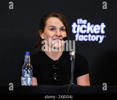 BIRMINGHAM, ROYAUME-UNI. 18 juillet 24. Chantelle Cameron lors de la conférence de presse finale Queensberry Magnificent 7 à Oasis suite, Crowne Plaza Birmingham NEC le jeudi 18 juillet 2024 à BIRMINGHAM, ANGLETERRE. Crédit : Taka G Wu/Alamy Live News Banque D'Images