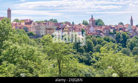 Rothenburg ob der Tauber, Allemagne ; 16 juillet 2024 ; le village médiéval de Rothenburg ob der Tauber dans le sud de l'Allemagne Banque D'Images