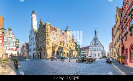 Rothenburg ob der Tauber, Allemagne ; 16 juillet 2024 ; le village médiéval de Rothenburg ob der Tauber dans le sud de l'Allemagne Banque D'Images