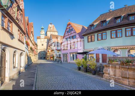 Rothenburg ob der Tauber, Allemagne ; 16 juillet 2024 ; le village médiéval de Rothenburg ob der Tauber dans le sud de l'Allemagne Banque D'Images