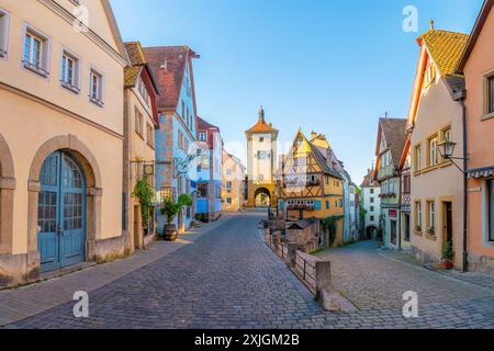 Rothenburg ob der Tauber, Allemagne ; 16 juillet 2024 ; le village médiéval de Rothenburg ob der Tauber dans le sud de l'Allemagne Banque D'Images