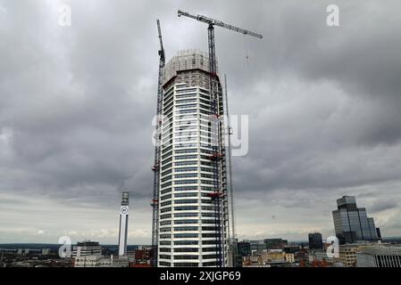 Construction du premier bâtiment octogonal au monde à Birmingham Banque D'Images