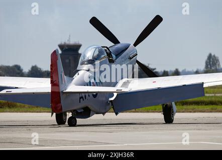 North American P-51 Mustang à Boundary Bay Canada Banque D'Images