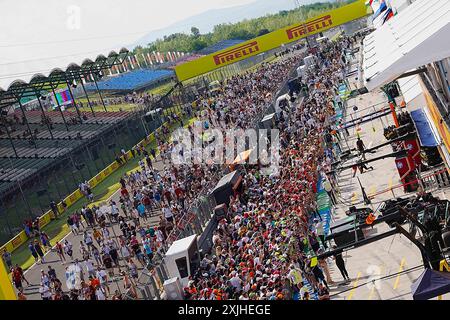 Mogyorod, Hongrie. 18 juillet 2024. Ambiance de piste pendant la journée de préparation, le 18 juillet, du Grand Prix de Hongrie de formule 1 2024, qui aura lieu sur Hungaroring Track à Mogyorod, Budapest, Hongrie, du 19 au 21 juillet 2024 (photo par Alessio de Marco/Sipa USA) crédit : Sipa USA/Alamy Live News Banque D'Images