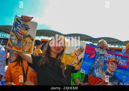 Mogyorod, Hongrie. 18 juillet 2024. Ambiance de piste pendant la journée de préparation, le 18 juillet, du Grand Prix de Hongrie de formule 1 2024, qui aura lieu sur Hungaroring Track à Mogyorod, Budapest, Hongrie, du 19 au 21 juillet 2024 (photo par Alessio de Marco/Sipa USA) crédit : Sipa USA/Alamy Live News Banque D'Images