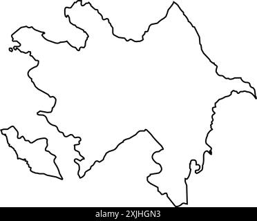 Conception de symbole d'icône de carte d'Azerbaïdjan Illustration de Vecteur