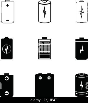 Conception de l'élément d'illustration de l'icône de la batterie Illustration de Vecteur