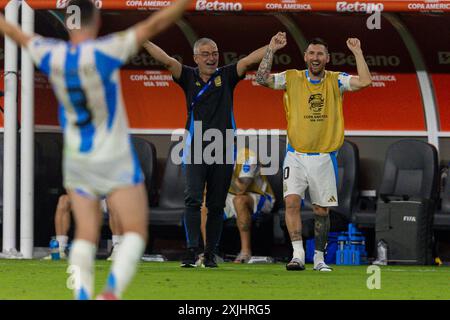 Miami, USA, 14 juillet, CONMEBOL Copa America final 2024, Argentine v Colombia, Hard Rock Stadium, Miami, Floride, crédit photo américain : Chris Arjoon Banque D'Images