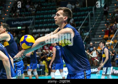 Yuri Romano pendant le test match - Italie vs Argentine, test match de volleyball à Bologne, Italie, 18 juillet 2024 Banque D'Images