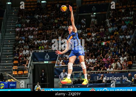 Yuri Romano pendant le test match - Italie vs Argentine, test match de volleyball à Bologne, Italie, 18 juillet 2024 Banque D'Images