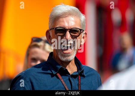 Damon Hill (ex Rennfahrer, formel 1 Weltmeister 1996, Großbritannien) Lacht, HUN, formel 1 Weltmeisterschaft, Grand Prix von Ungarn, Hungaroring, Media Day, 18.07.2024 Foto : Eibner-Pressefoto/Michael Memmler Banque D'Images