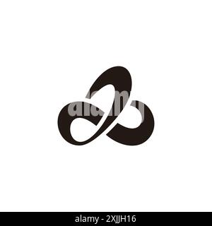 vecteur de logo swoosh ruban triangles infinity Illustration de Vecteur