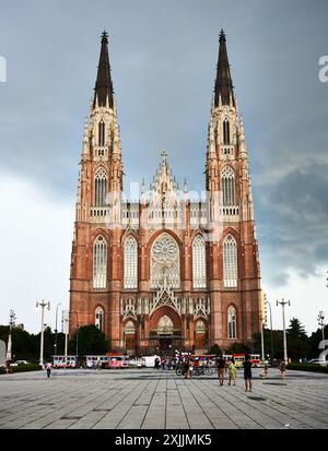 La Plata, Argentina/ 09/13/2020- Landscapes of interior Cathedral Stock Photo