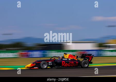 07 TRAMNITZ TIM (ger), MP Motorsport, Dallara F3 2019, action lors de la 8ème manche du Championnat FIA de formule 3 2024 du 19 au 21 juillet 2024 sur le Hungaroring, à Mogyorod, Hongrie - photo Eric Alonso / DPPI Banque D'Images