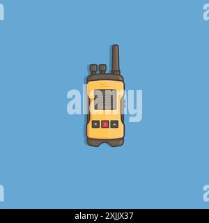 Talkie walkie sur fond bleu. Illustration vectorielle Illustration de Vecteur