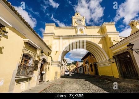 Arc de Santa Catalina, arc de l'ancien coinvento, Antigua Guatemala, département de Sacatepéquez, Guatemala, Amérique centrale Banque D'Images