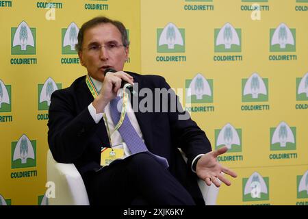 Roma, Italie. 19 juillet 2024. Assemblea Nazionale Coldiretti, Francesco Boccia . Roma, Italia &#x2014 ; Venerd&#xec ; 19 luglio 2024 - Cronaca - (foto di Cecilia Fabiano/LaPresse) Coldiretti Assemblée nationale, Francesco Boccia discours Rome, Italie - vendredi 19 juillet 2024 - Actualités - (photo de Cecilia Fabiano/LaPresse) crédit : LaPresse/Alamy Live News Banque D'Images