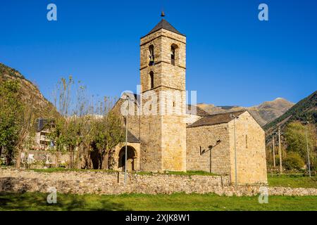 Sant Feliu de Barruera , Vallée de Bohí (la Vall de Boí) région catalane d'Alta Ribagorza, province de Lérida, Espagne Banque D'Images