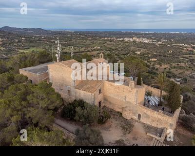 Sanctuaire de consolation, Alqueria Blanca, Santanyí, Majorque, Îles Baléares, Espagne Banque D'Images