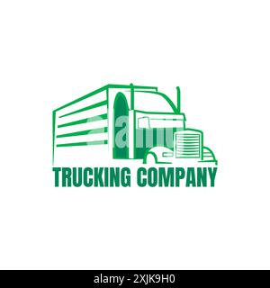 Illustration vecteur graphique du modèle de conception de logo de la société de logistique et de livraison. Logo de camion sur l'image vectorielle de fond blanc Illustration de Vecteur