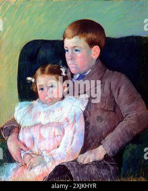 Gardner et Ellen Mary Cassatt (1899) dessin en haute résolution de Mary Cassatt. Original du MET Museum. Banque D'Images