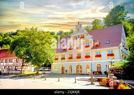Königsbronn, Brenztopf, Heidenheim, Allemagne Banque D'Images