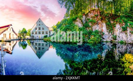 Königsbronn, Brenztopf, Heidenheim, Allemagne Banque D'Images