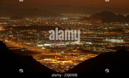 Arabie Saoudite, vue de la Médina de nuit, Médina, moyen-Orient Banque D'Images