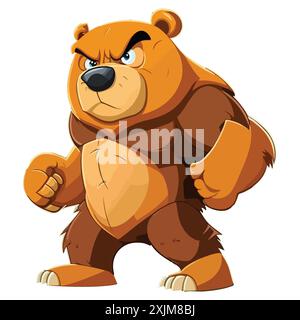 Illustration vectorielle Angry Bear Illustration de Vecteur