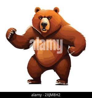 Illustration vectorielle Angry Bear Illustration de Vecteur