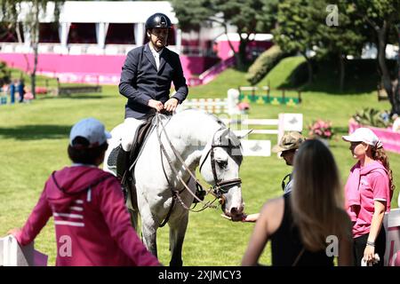 Santiago Lambre du Brésil avec Zeusz lors du CSI5* Prix cordon Group au Jumping International de Dinard le 19 juillet 2024, Dinard, France (photo de Maxime David - MXIMD Pictures) Banque D'Images