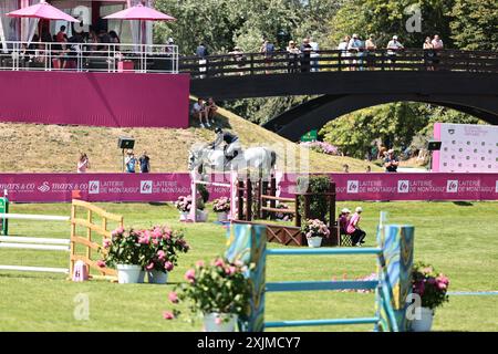 Santiago Lambre du Brésil avec Zeusz lors du CSI5* Prix cordon Group au Jumping International de Dinard le 19 juillet 2024, Dinard, France (photo de Maxime David - MXIMD Pictures) Banque D'Images