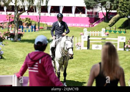 Santiago Lambre du Brésil avec Zeusz lors du CSI5* Prix cordon Group au Jumping International de Dinard le 19 juillet 2024, Dinard, France (photo de Maxime David - MXIMD Pictures) Banque D'Images