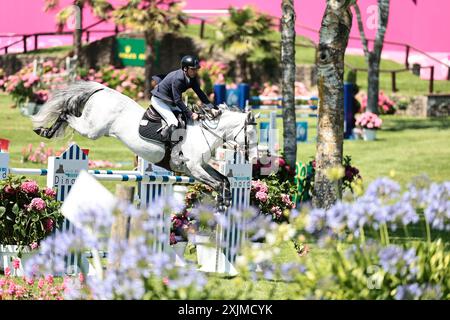 Santiago Lambre du Brésil avec Zeusz lors du CSI5* Prix cordon Group au Jumping International de Dinard le 19 juillet 2024, Dinard, France (photo de Maxime David - MXIMD Pictures) Banque D'Images