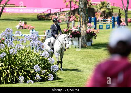 Santiago Lambre du Brésil avec Zeusz lors du CSI5* Prix cordon Group au Jumping International de Dinard le 19 juillet 2024, Dinard, France (photo de Maxime David - MXIMD Pictures) Banque D'Images