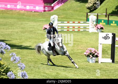 Santiago Lambre du Brésil avec Zeusz lors du CSI5* Prix cordon Group au Jumping International de Dinard le 19 juillet 2024, Dinard, France (photo de Maxime David - MXIMD Pictures) Banque D'Images